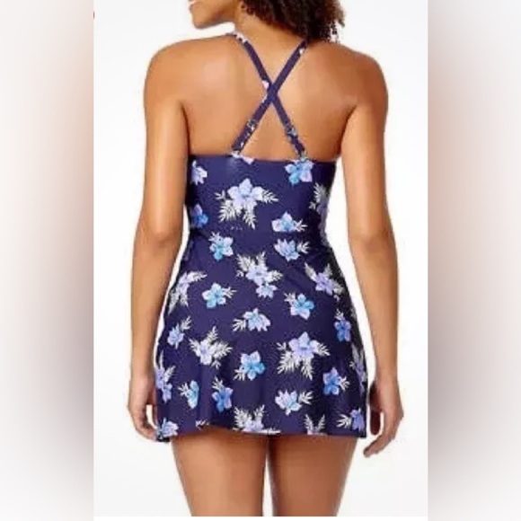 Lands End Floral Print Swim Dress - Picture 4 of 13